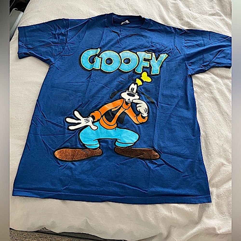 vintage deadstock Goofy big print shirt Velva Sheen tee - 80s 90s Disney NWOT - Picture 3 of 7